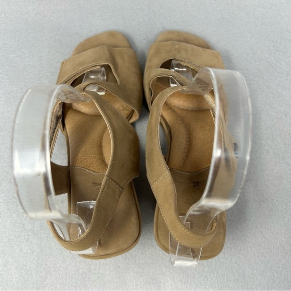 Beautifeel Tan Suede Wedge Slingback Square Toe Comfort Sandals Size EU 37/US 6 - Picture 9 of 16